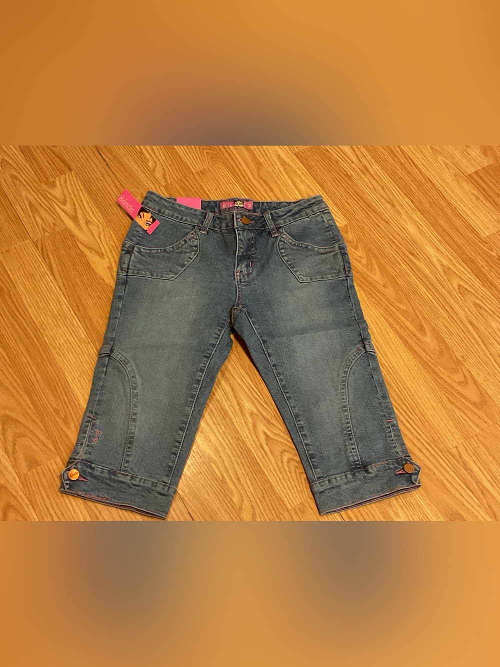 NWT BONDA Denim Capris Sz.3 Pre teen Stretchy